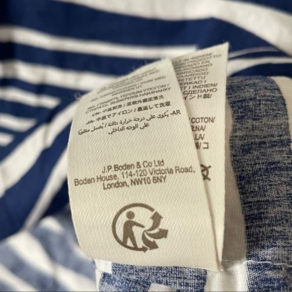 Mini Boden Girls Zebra Animal Print Dress, Navy w/ Hot Pink Details Sz 11-12 - Picture 6 of 15